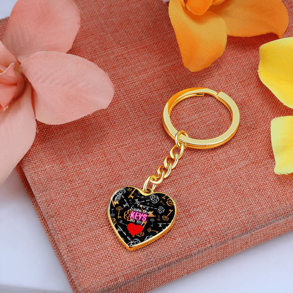 Graphic Heart Love Keychain For Sweetheart (dtk)2