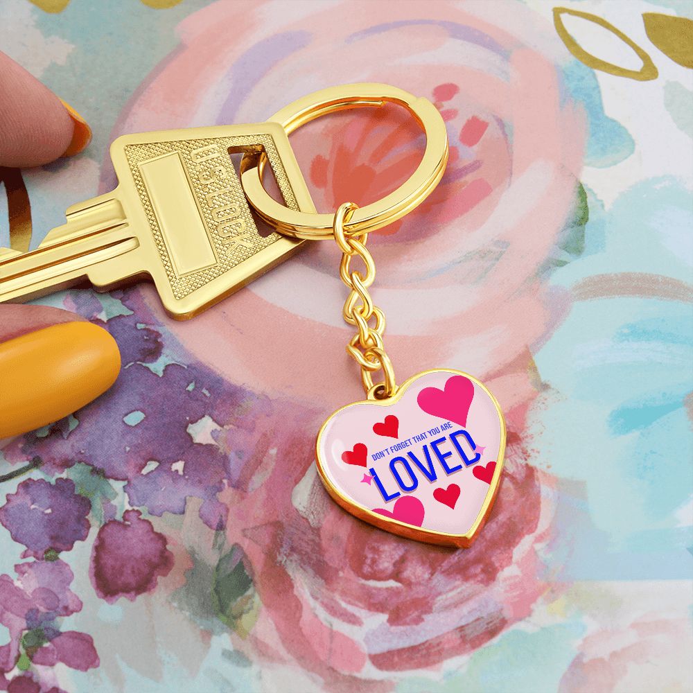 Graphic Heart Love Keychain For Loved One (dtk)4