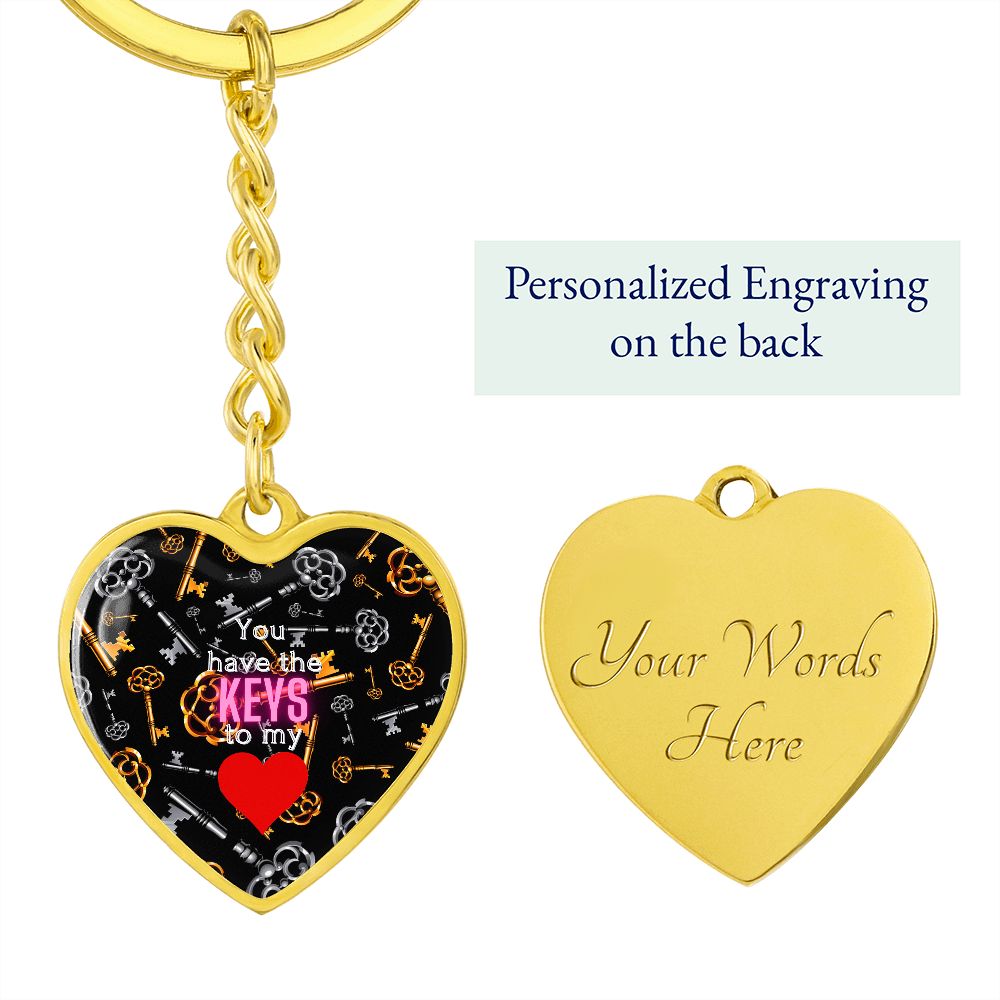Graphic Heart Love Keychain For Sweetheart (dtk)2