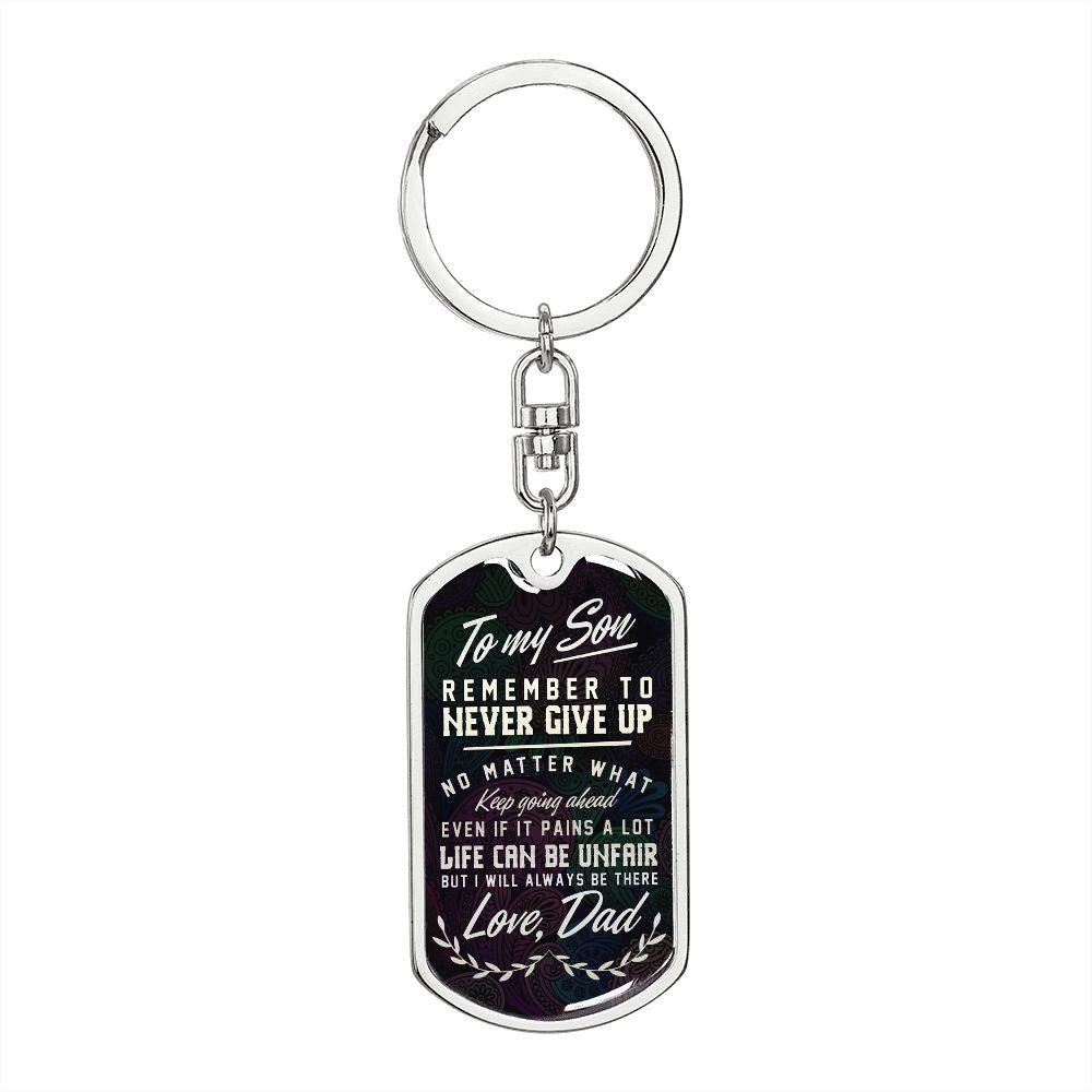 Graphic Design Keychain For Son