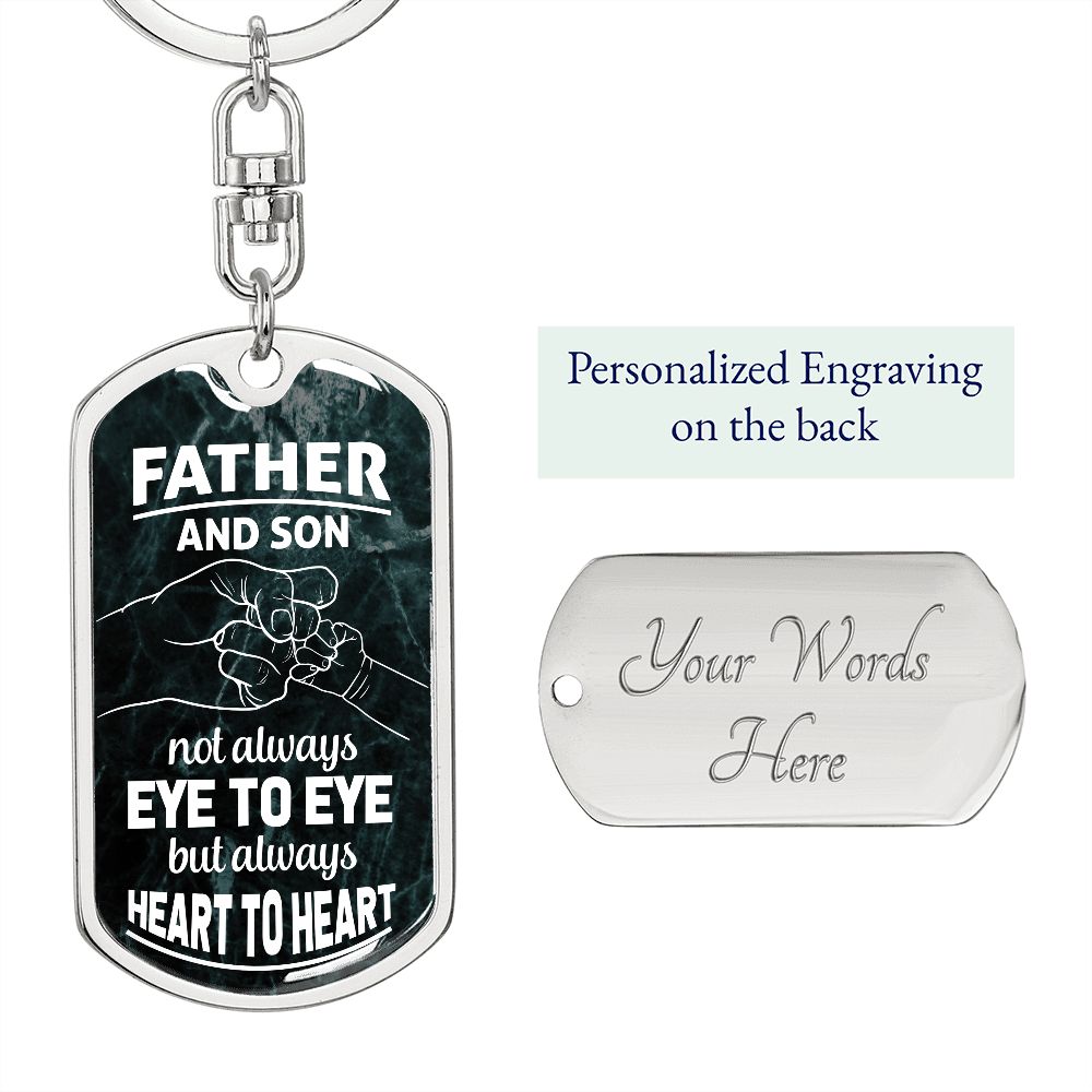 Father and Son Quotes Keychain