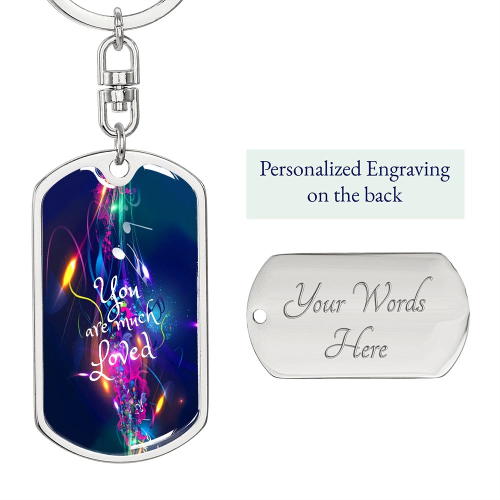 graphic design dogtag love keychains, personalized engraving keychain