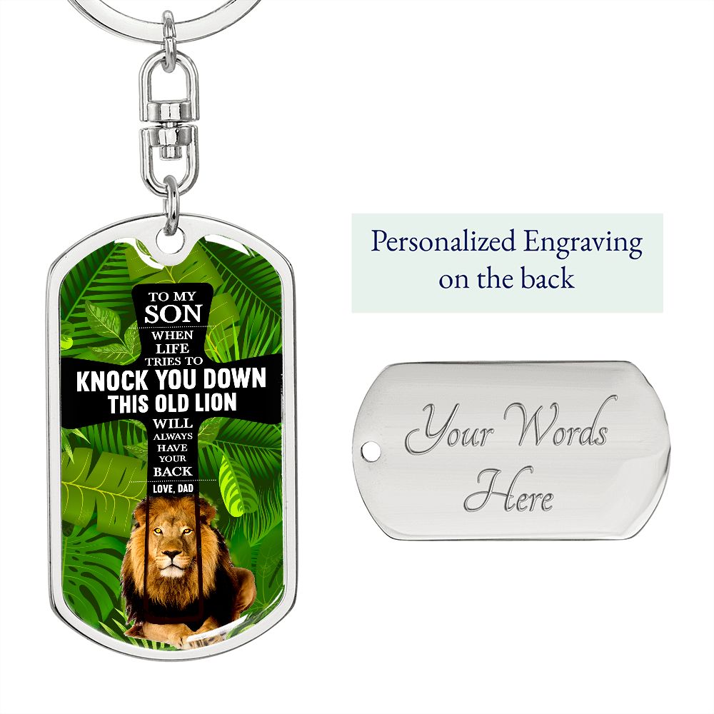 Graphic Design Keychain For Son, custom engraving keychain
