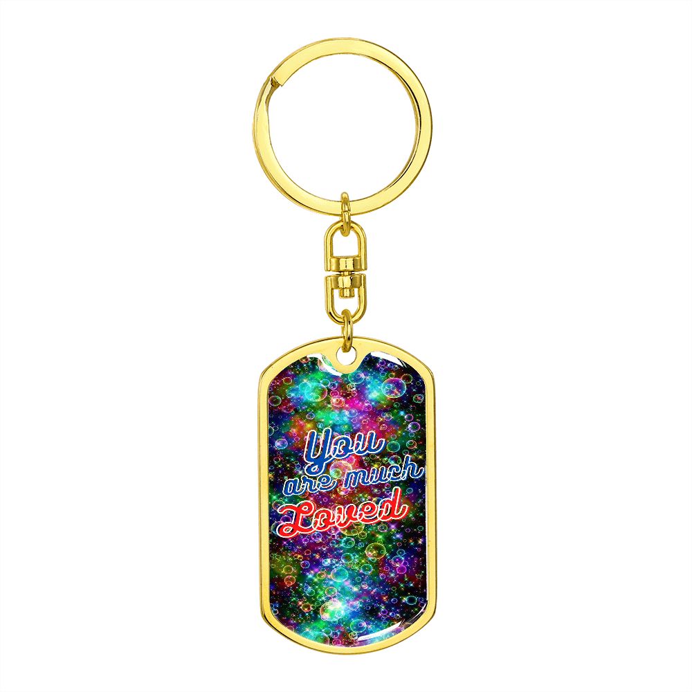 graphic dogtag love keychain, personalized engraving keychain