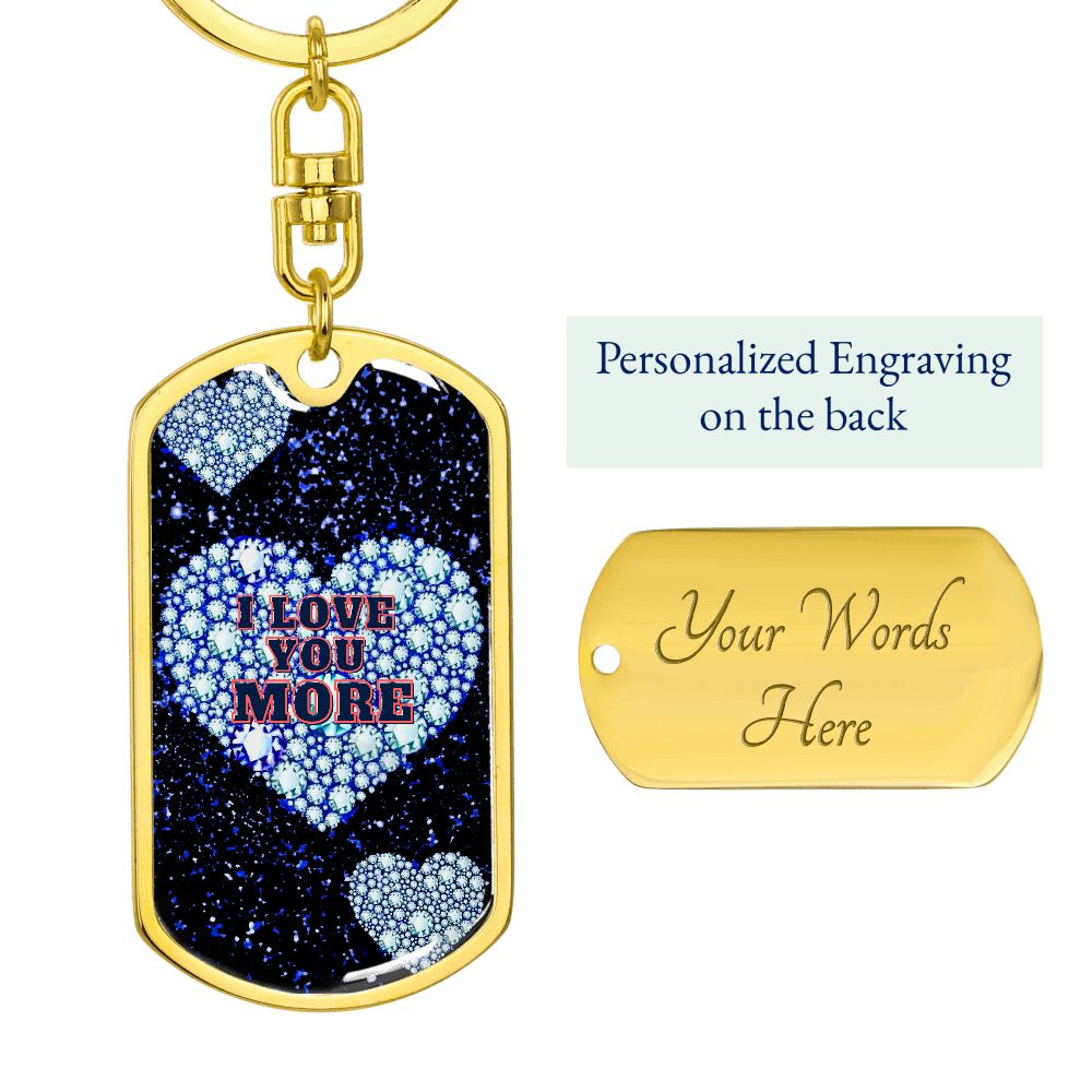graphic design dogtag love keychains, personalized engraving keychain