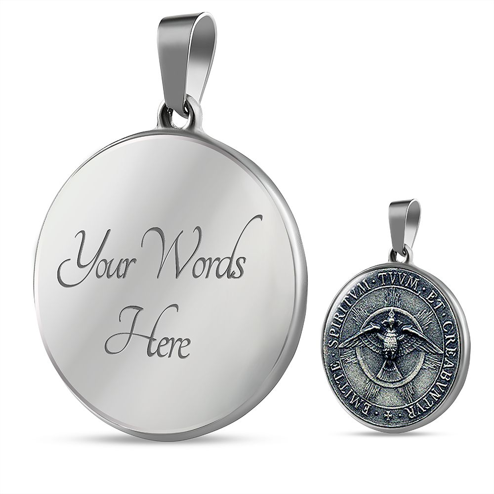 Ancient Holy Ghost Medal with custom engraving
