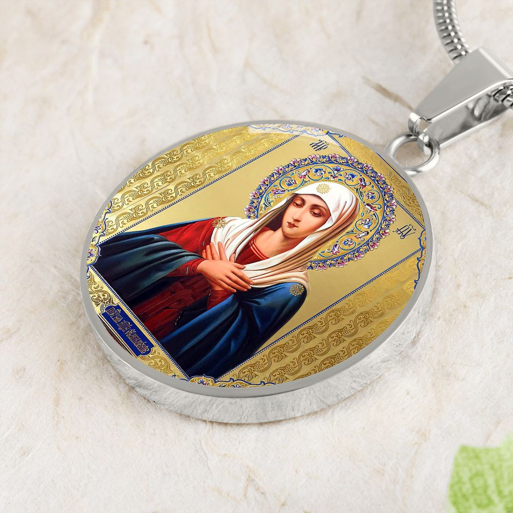 Icon of Our Lady of Sorrows pendant