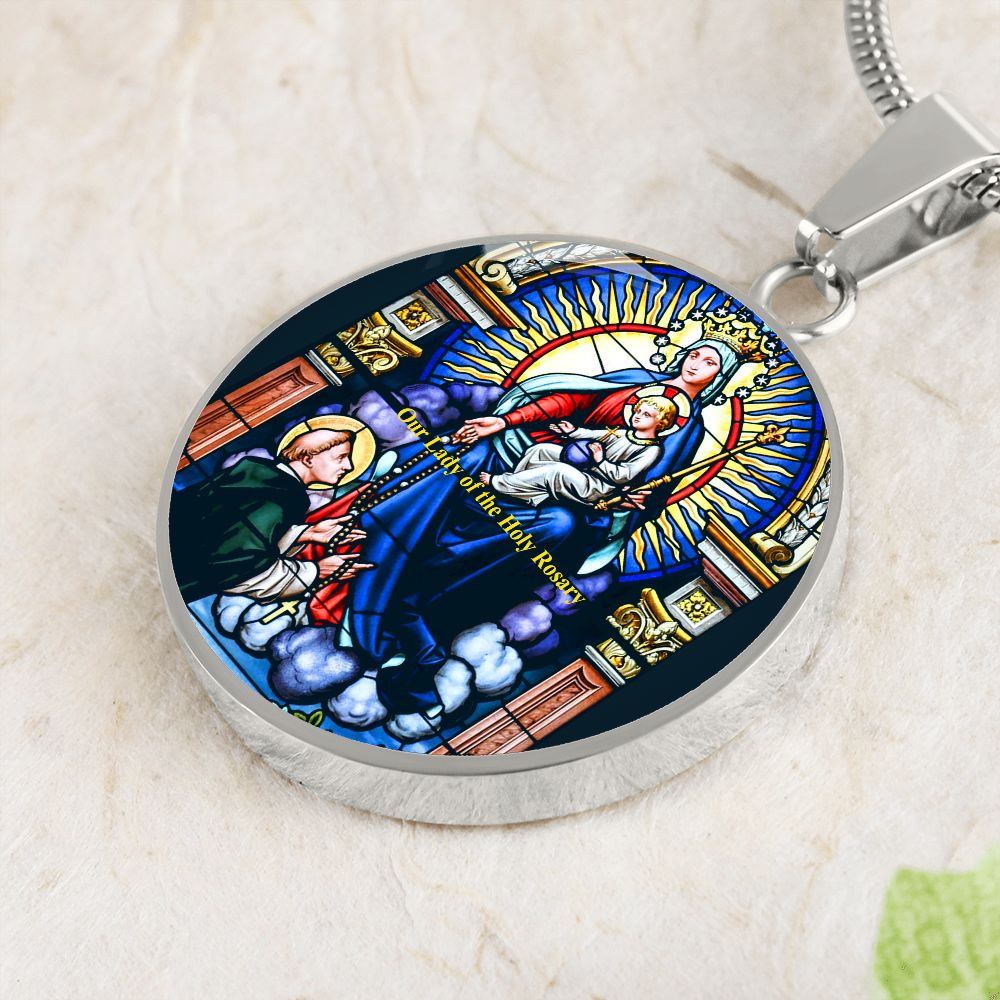 Our Lady of the Rosary Pendant