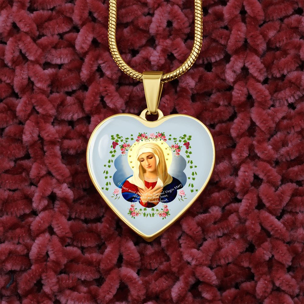 The Blessed Virgin Mary pendant necklace gold