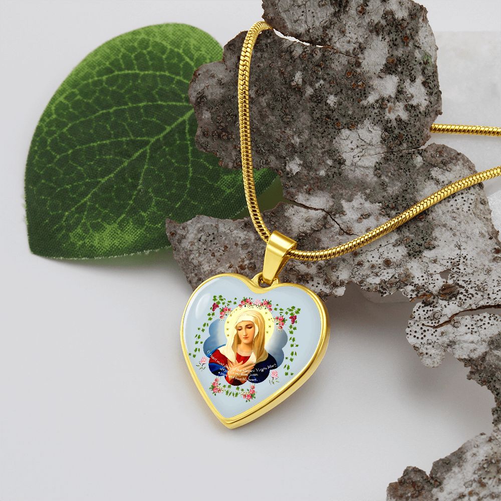 The Blessed Virgin Mary pendant necklace gold