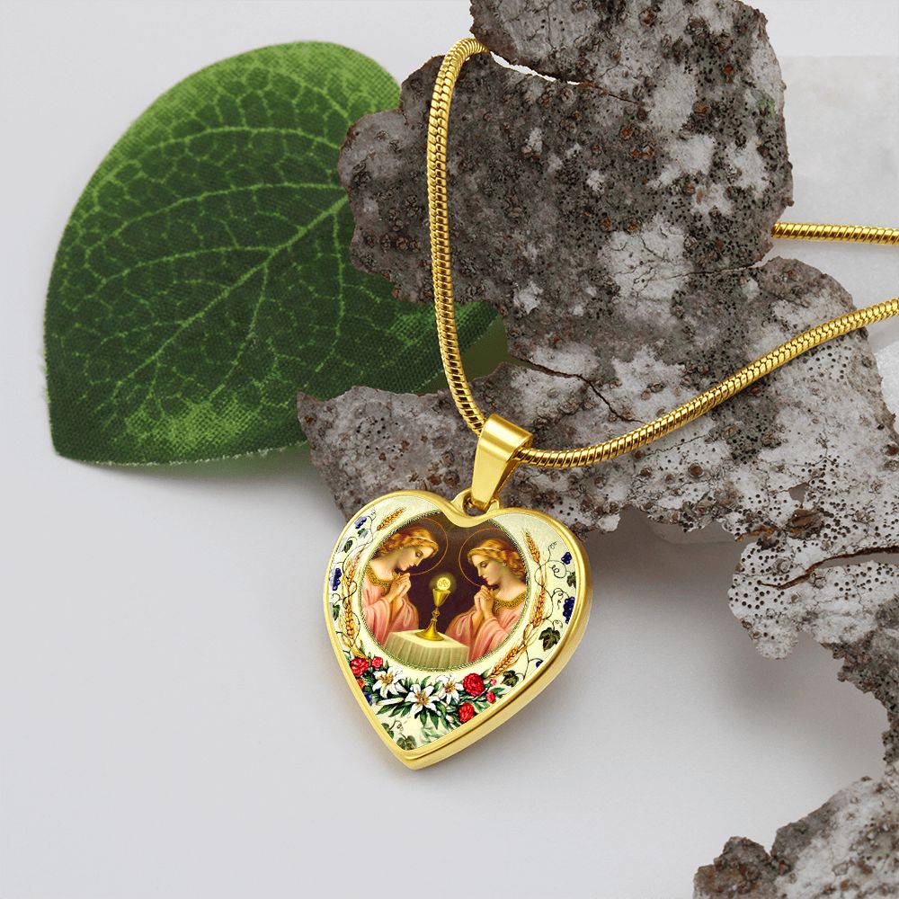 Holy Eucharist Heart Pendant