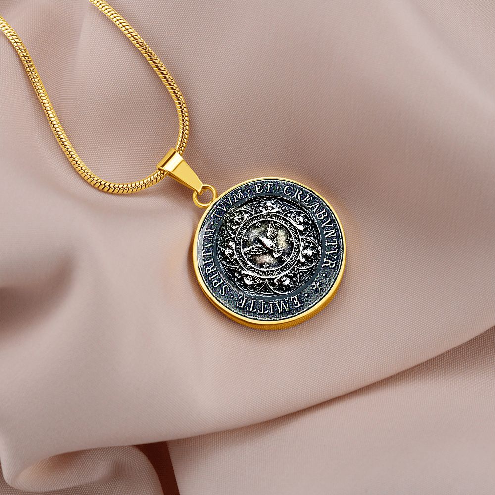 Antique Holy Spirit Medal gold