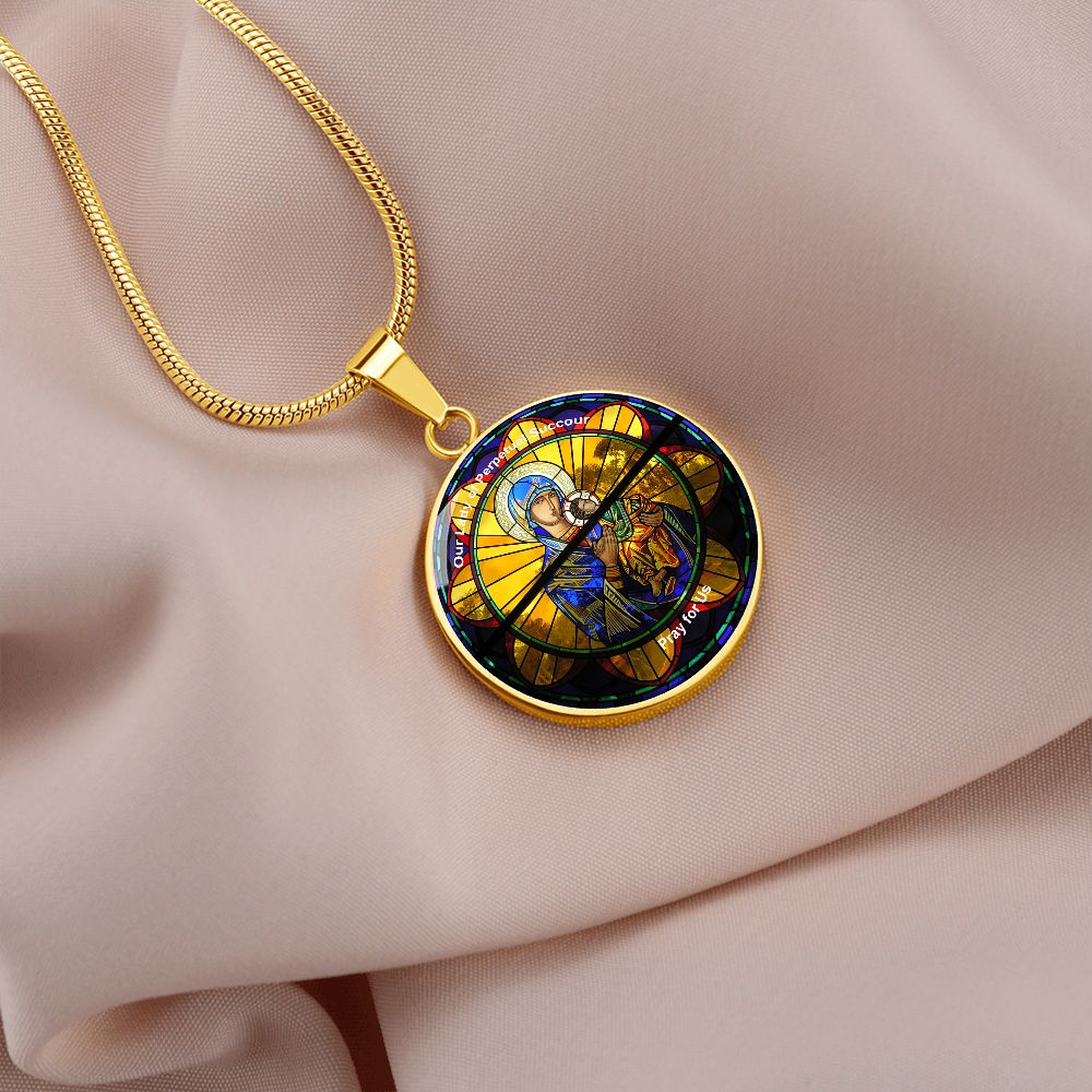 Our Lady of Perpetual Succour Medal gold