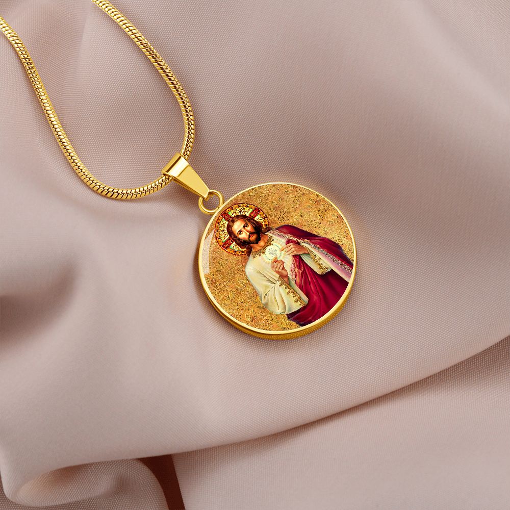 Sacred Heart of Jesus First Communion Medal gold