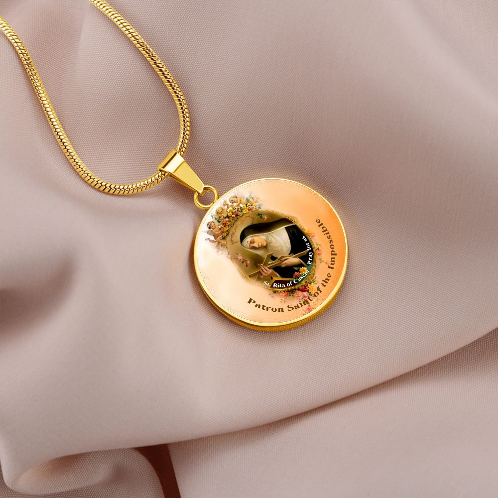 Saint Rita of Casia Medal gold