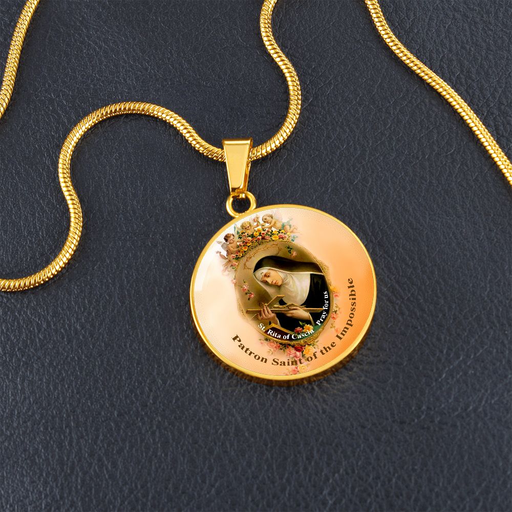 Saint Rita of Casia Medal gold