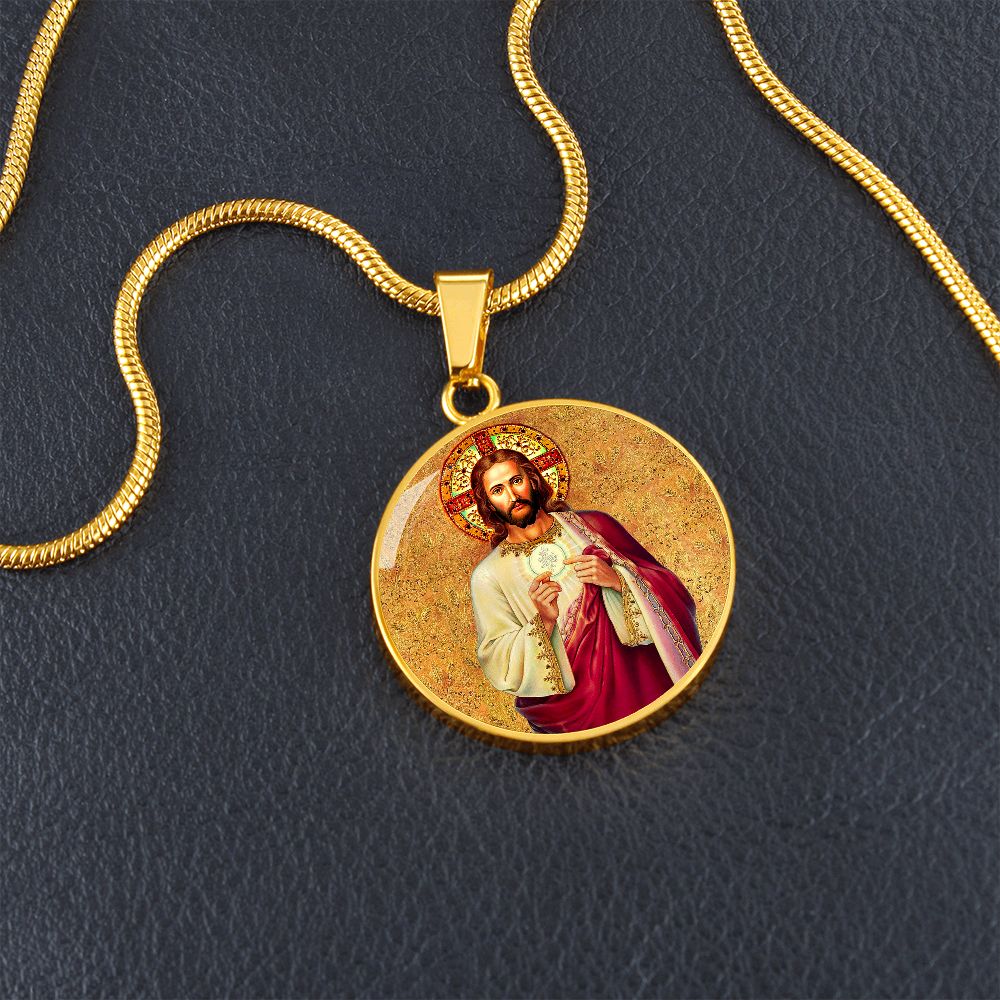 Sacred Heart of Jesus First Communion Medal gold