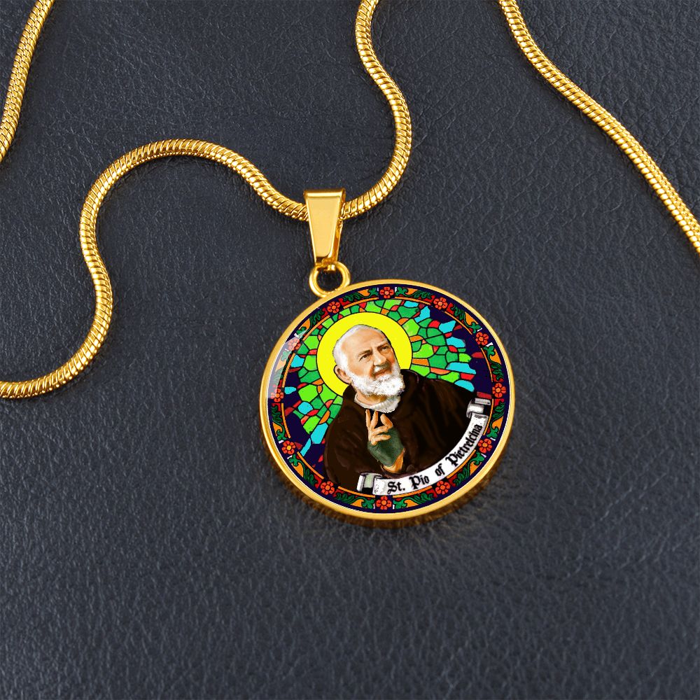 St. Padre Pio Pendant gold