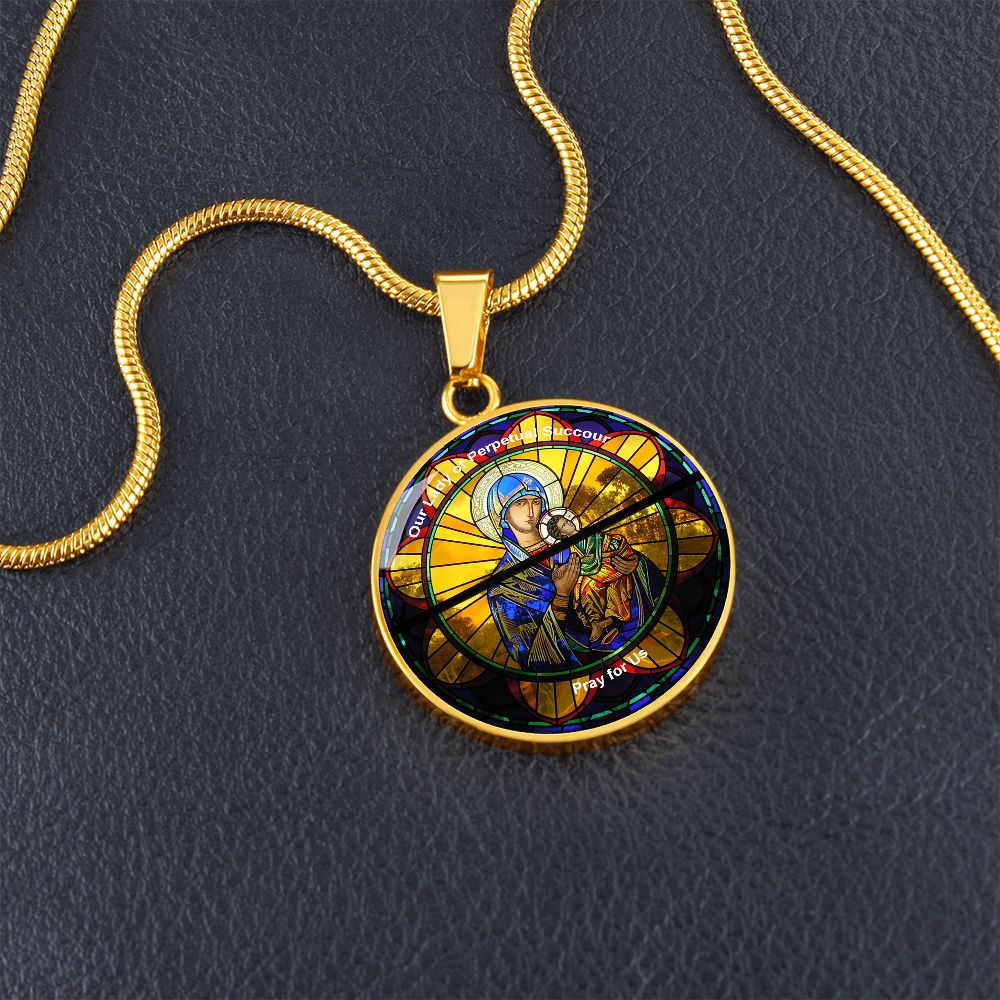 Our Lady of Perpetual Succour Medal gold