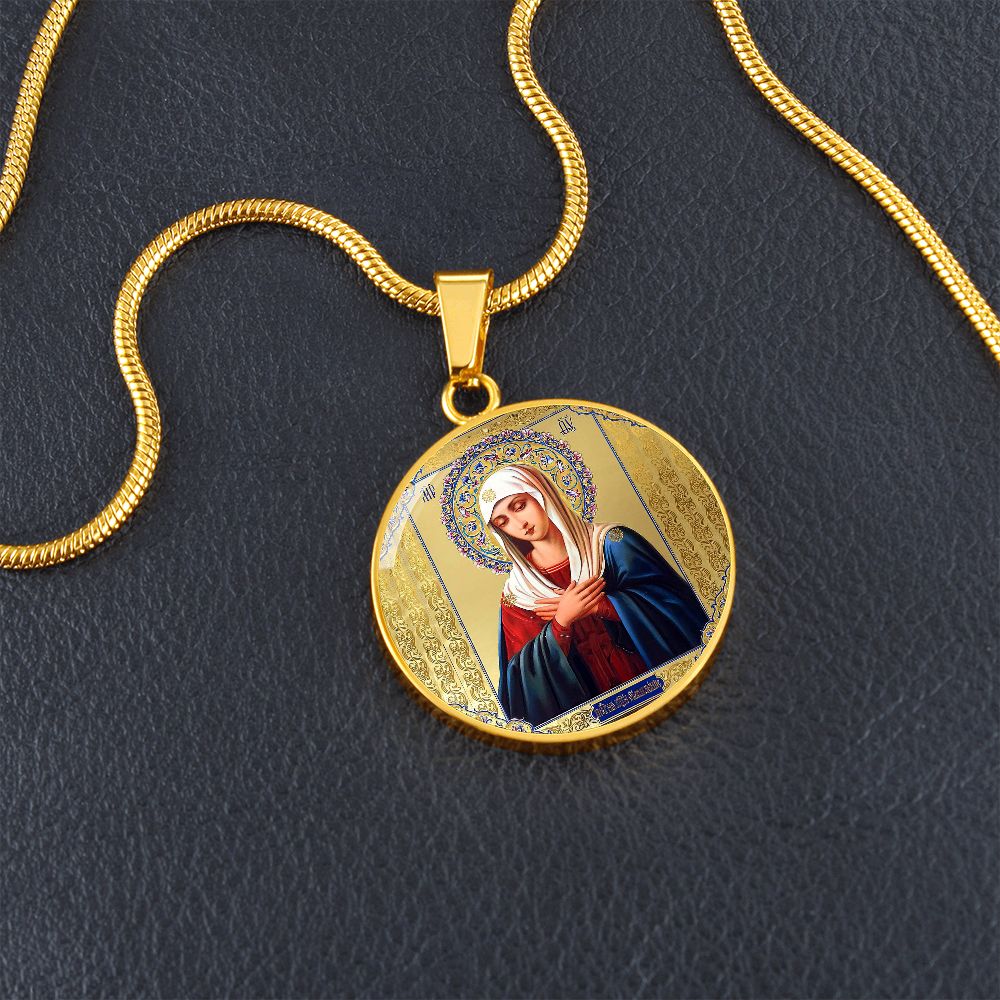 Icon of Our Lady of Sorrows pendant gold