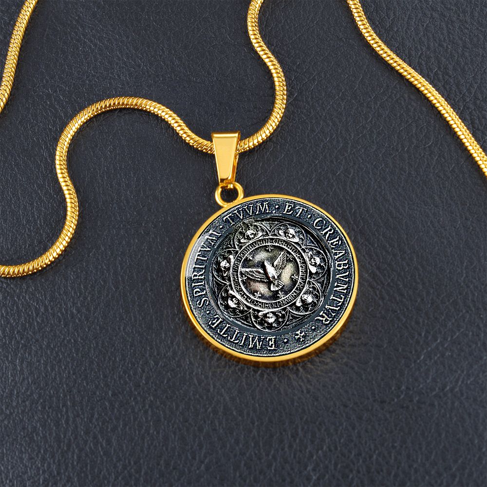 Antique Holy Spirit Medal gold
