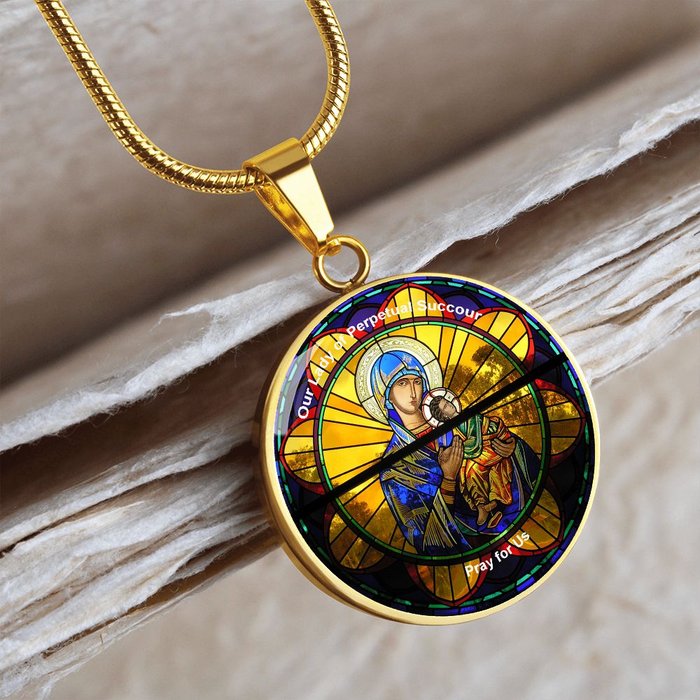 Our Lady of Perpetual Succour Medal gold