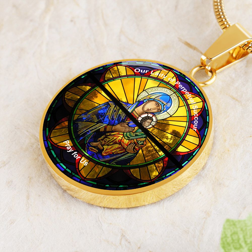 Our Lady of Perpetual Succour Medal gold
