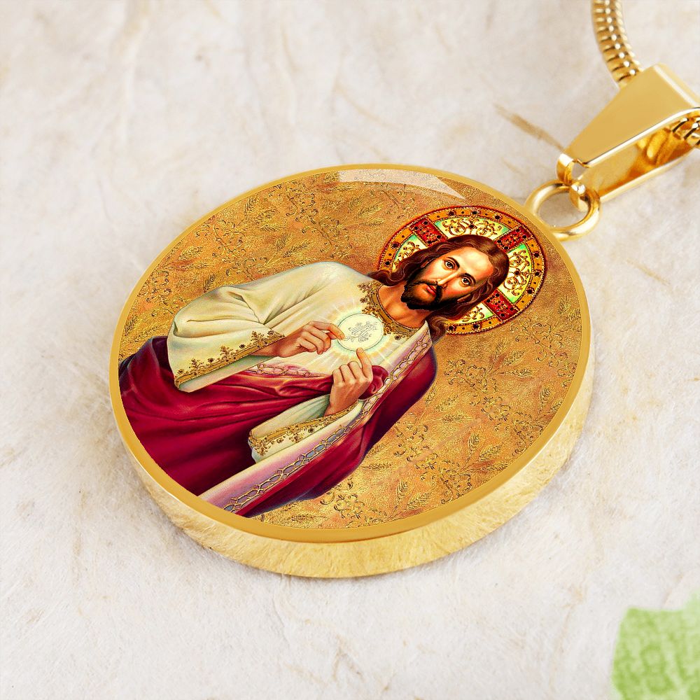 Sacred Heart of Jesus First Communion Medal gold