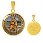 St. Peregrine Medal Patron of Cancer Patients gold with custom engraving