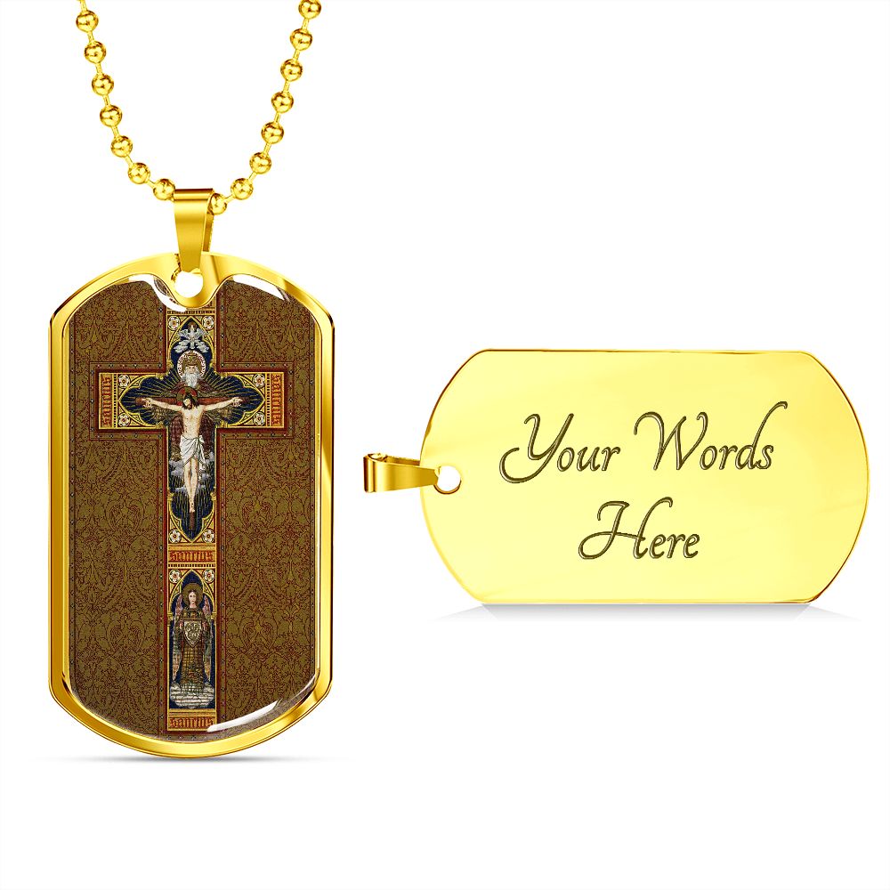 Holy Trinity Medal Classic gold with custom engraving