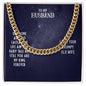Chain necklace gift for guys with love message, Cuban Link Chain Gift To My Husband