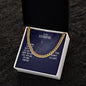 Chain necklace gift for guys with love message, Cuban Link Chain Gift To My Husband