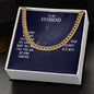 Chain necklace gift for guys with love message, Cuban Link Chain Gift To My Husband