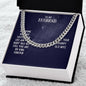 Chain necklace gift for guys with love message, Cuban Link Chain Gift To My Husband