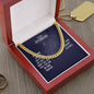 Chain necklace gift for guys with love message, Cuban Link Chain Gift To My Husband