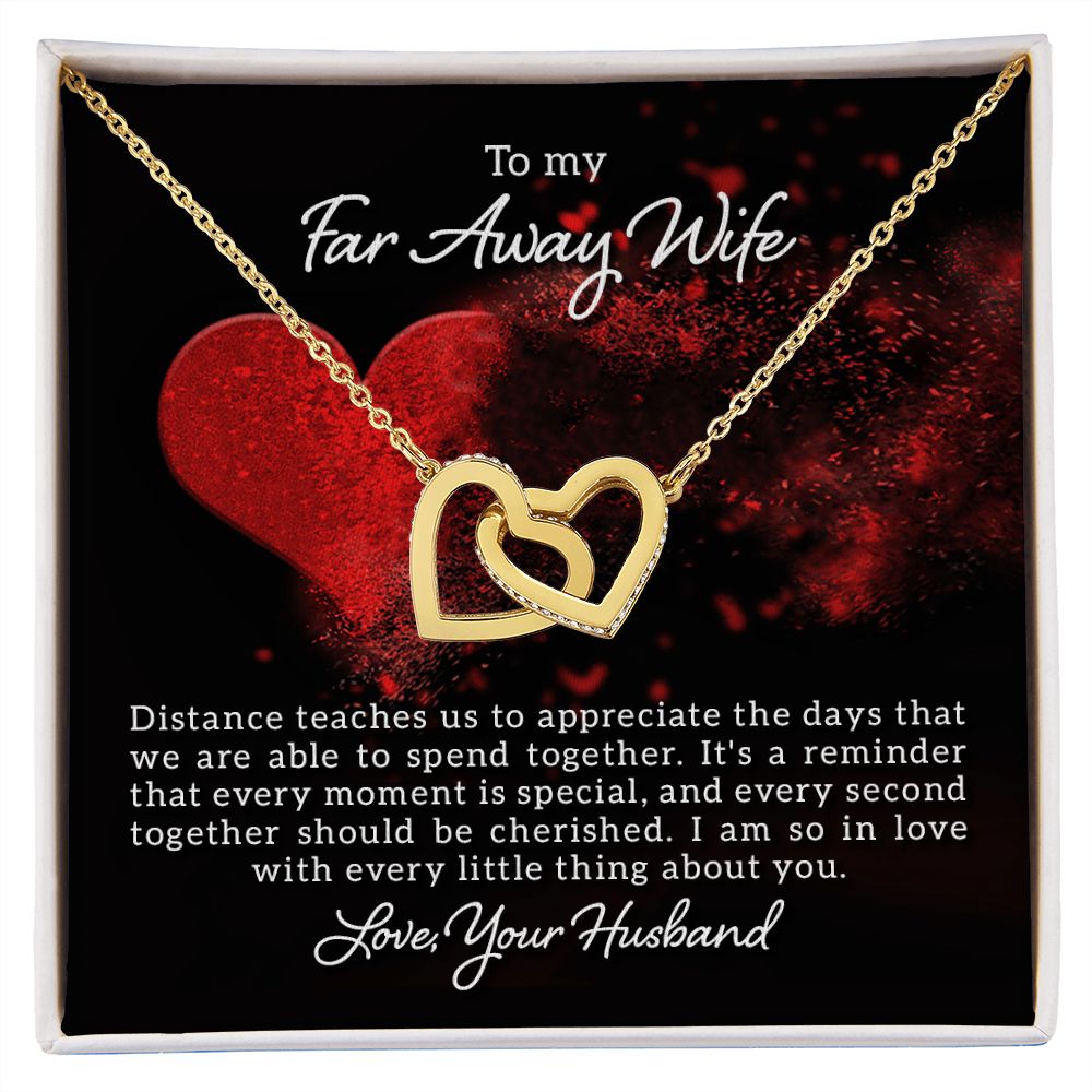 Interlocking Hearts Love Necklace For Wife