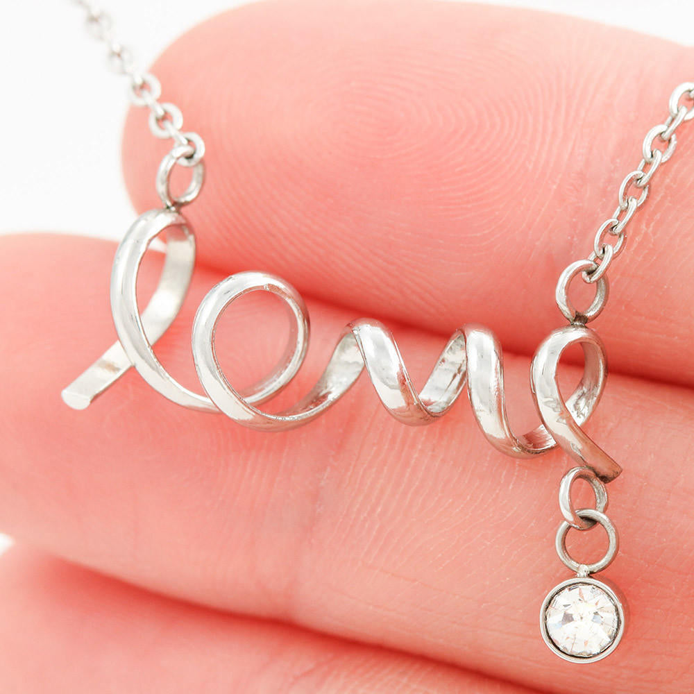 To My Daughter, from Mom, 3D Love Pendant Necklaces