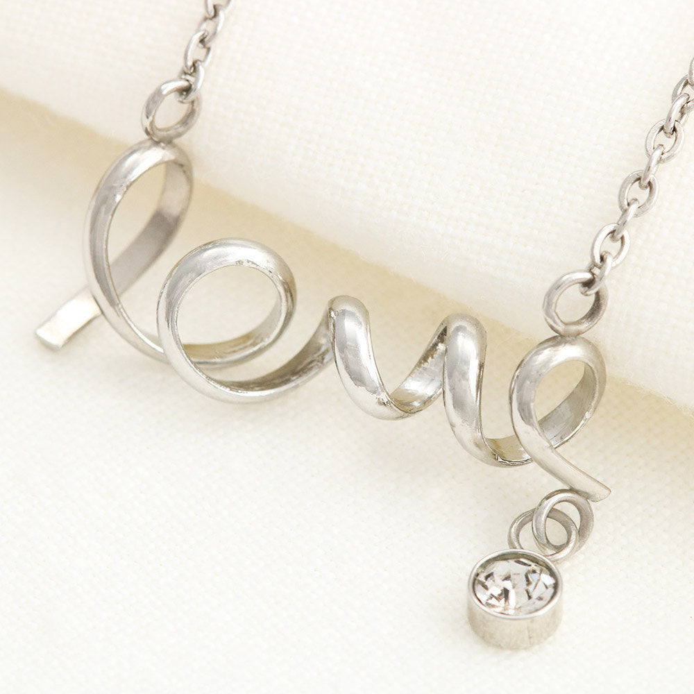 To My Daughter, from Mom, 3D Love Pendant Necklaces