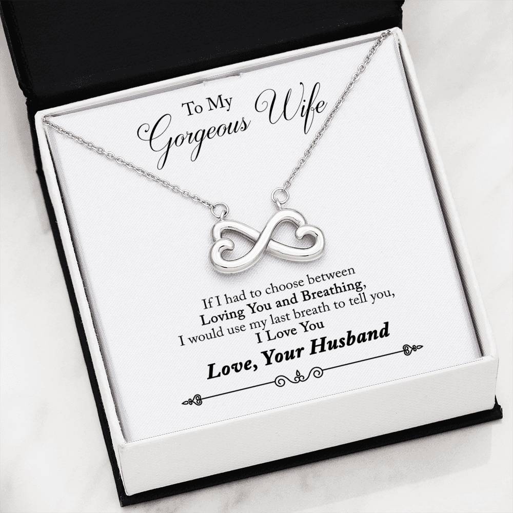 To My Gorgeous Wife, 3D Love Pendant Necklaces