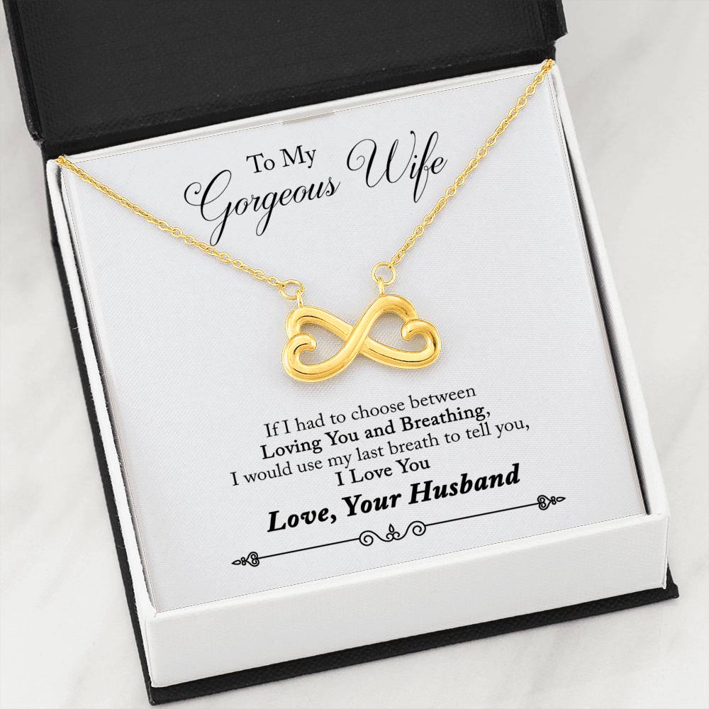 To My Gorgeous Wife, 3D Love Pendant Necklaces