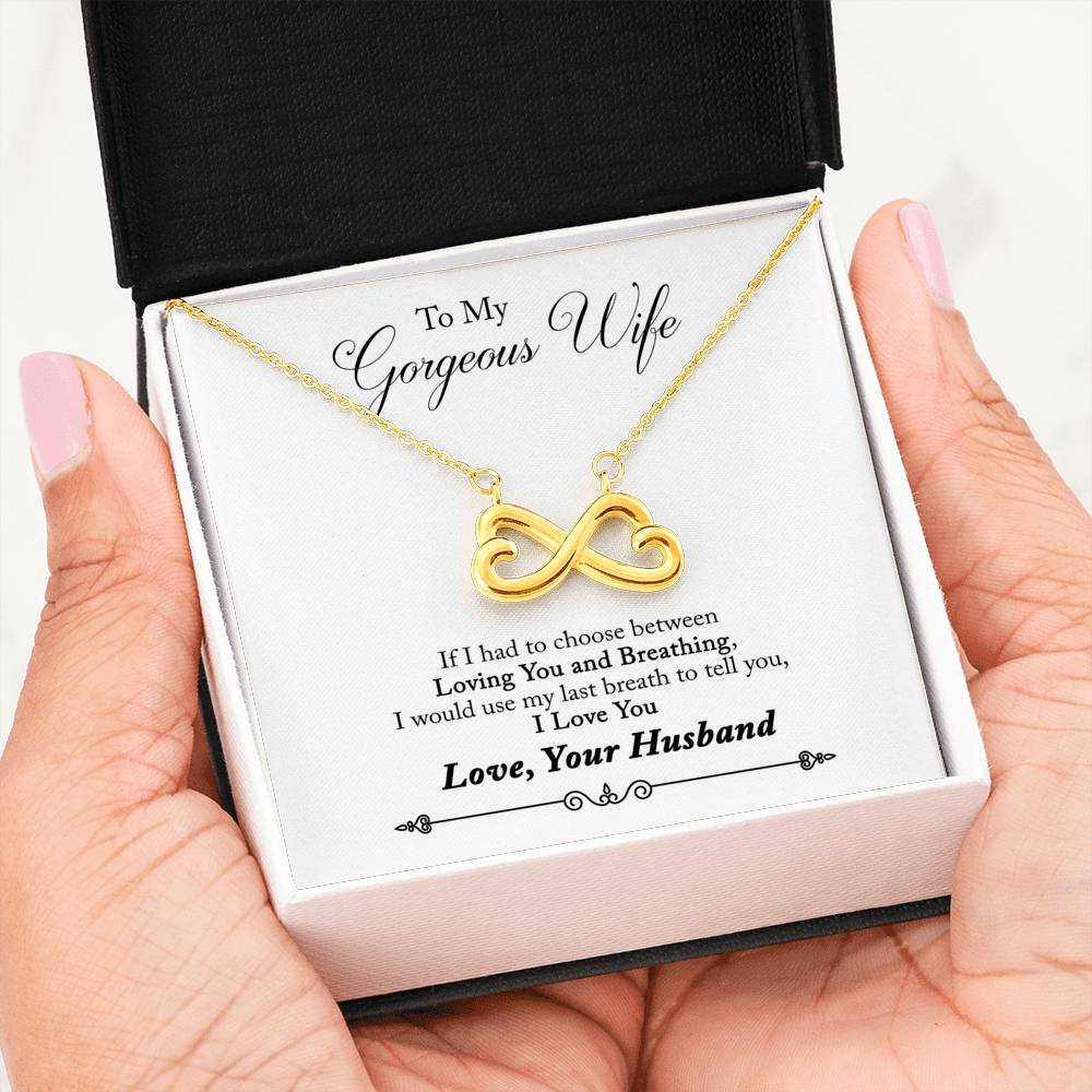 To My Gorgeous Wife, 3D Love Pendant Necklaces