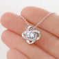 white gold diamond accent love knot pendant necklace