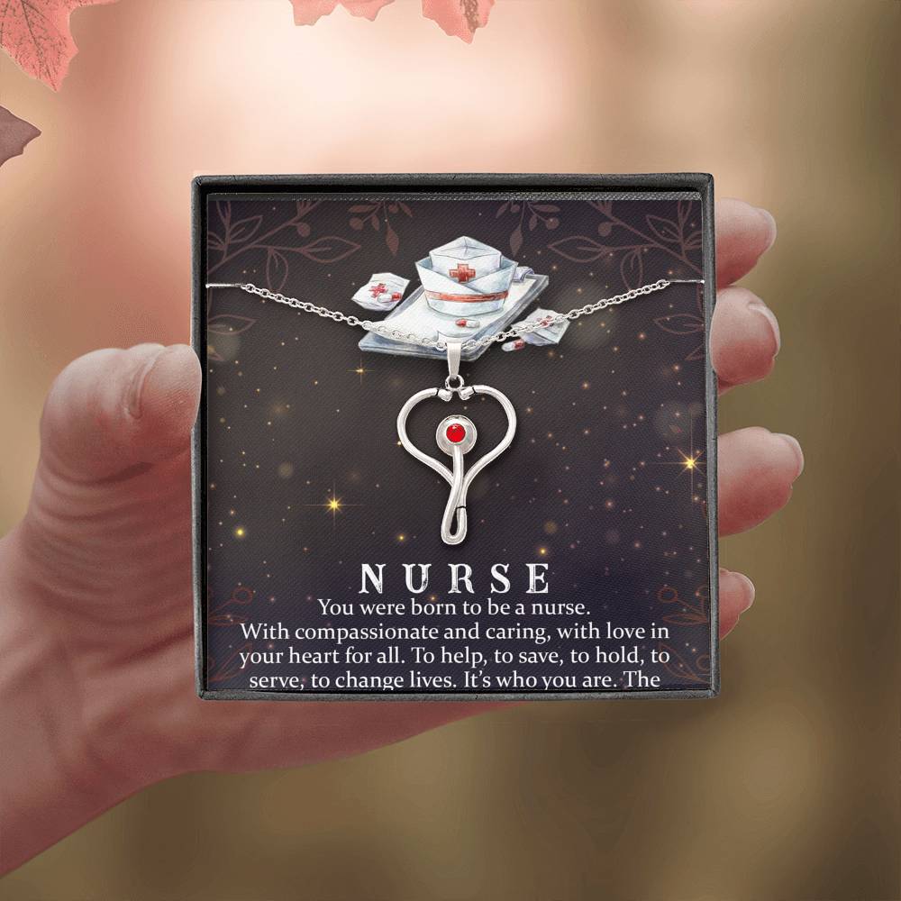 Nurse Stethoscope Pendant Necklace