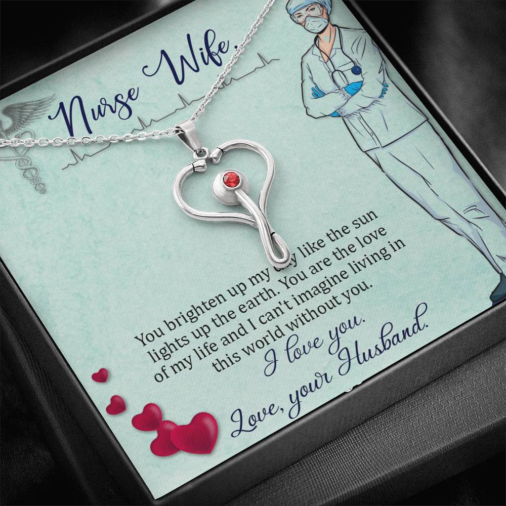 Heart Stethoscope Necklace for Nurse Wife