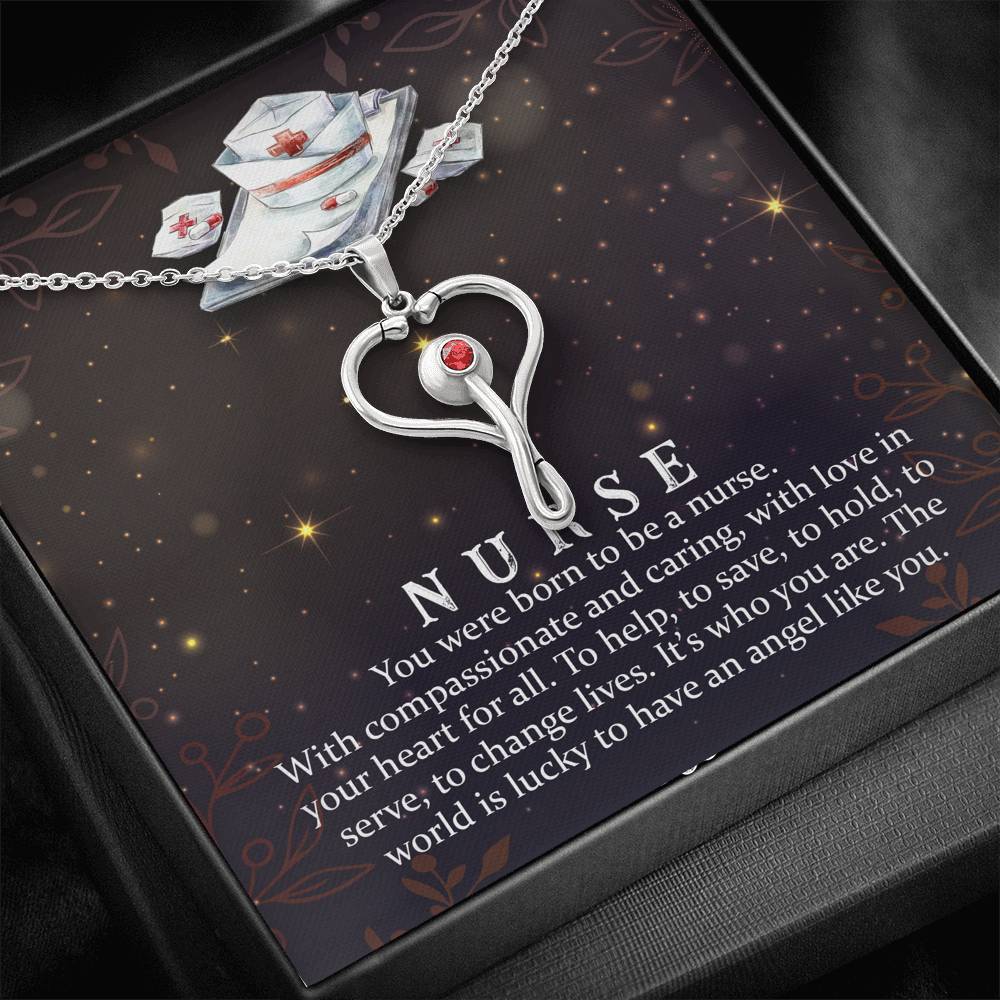 Nurse Stethoscope Pendant Necklace