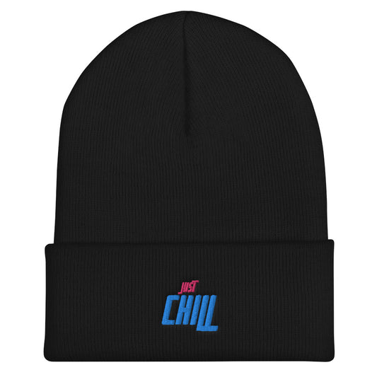 Just Chill Embroidered Cuffed Beanie 