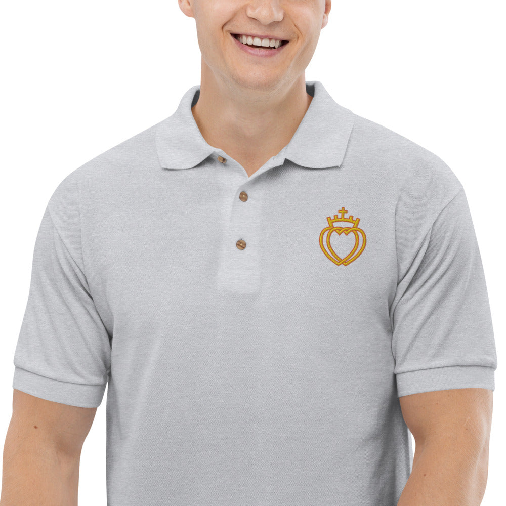Catholic Tee Sacred Hearts Logo Embroidered Polo Shirt (CT) - Trending Novelties & Gifts