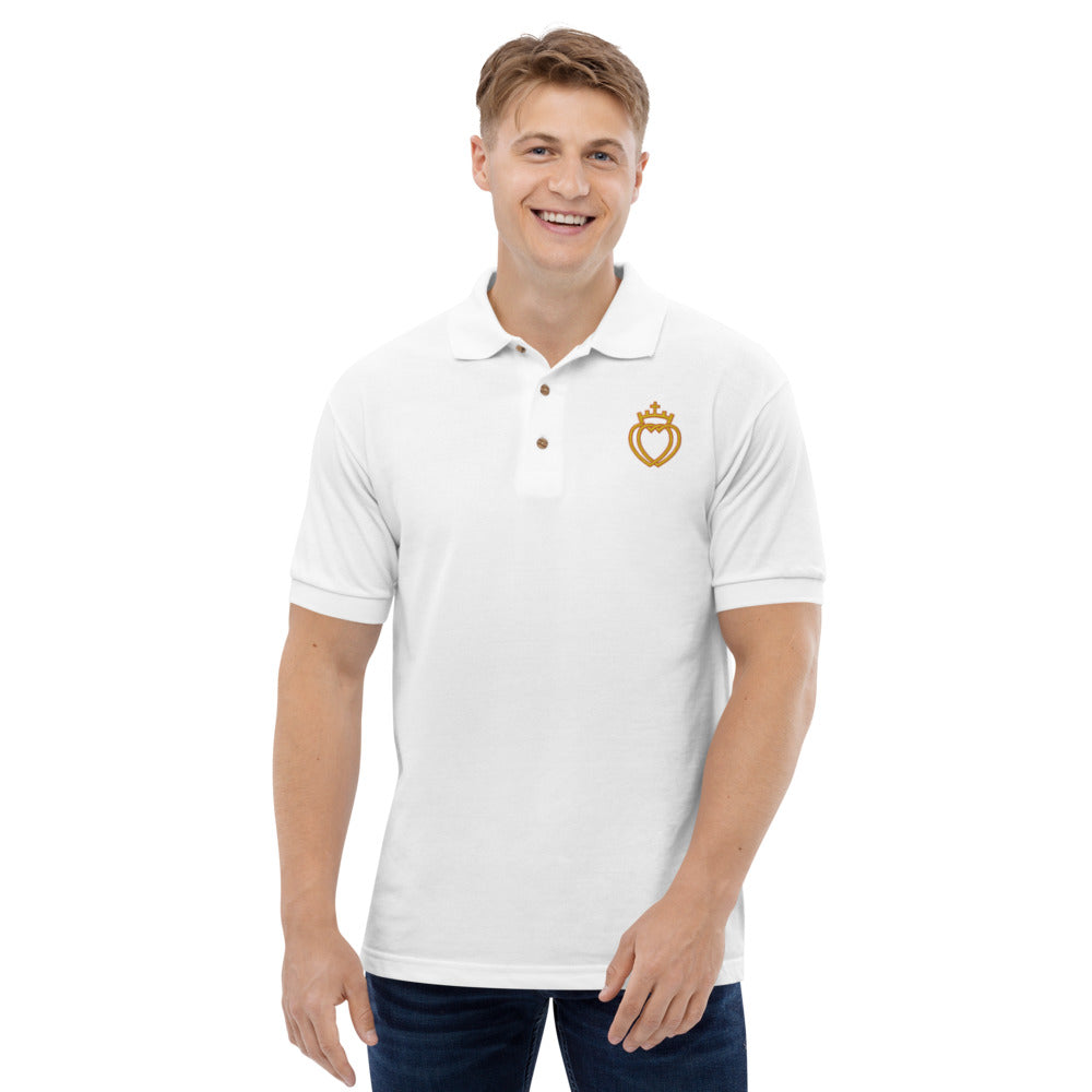 Catholic Tee Sacred Hearts Logo Embroidered Polo Shirt