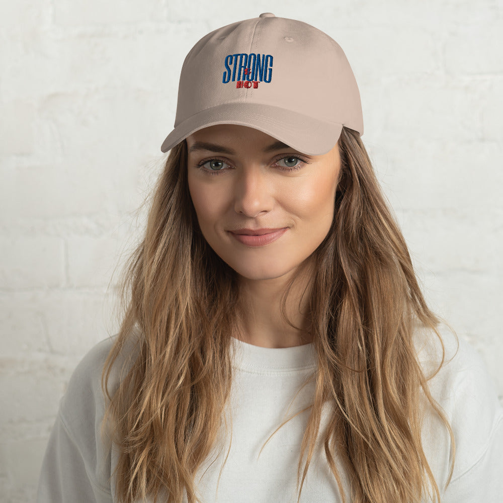 Strong and Hot Embroidered Cap Dad hat