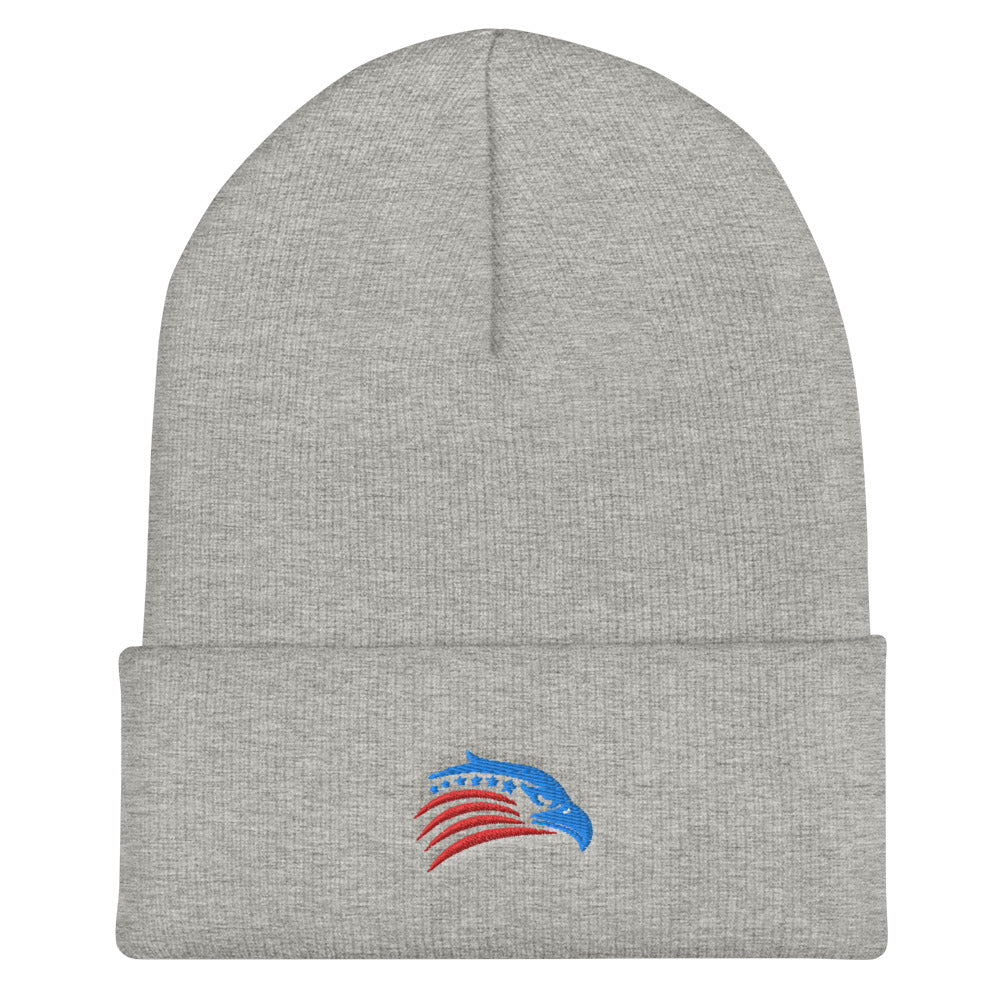 Patriot Eagle Embroidered Cuffed Beanie